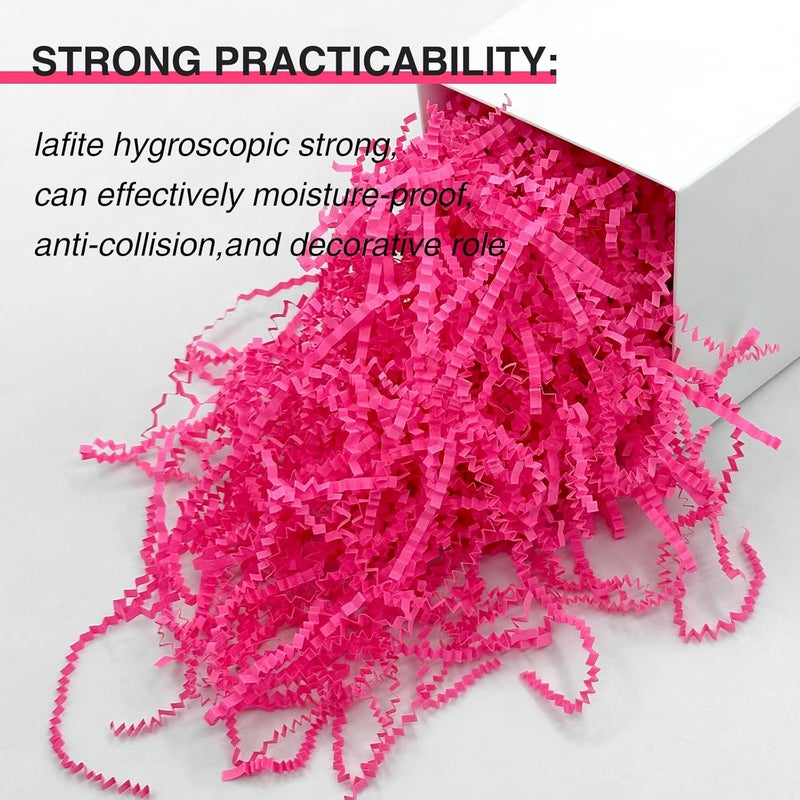 Corlcol 1LB Crinkle Cut Paper Shred Filler for Gift Box Bag and Basket On Holidays (Rose Pink) - Image 4